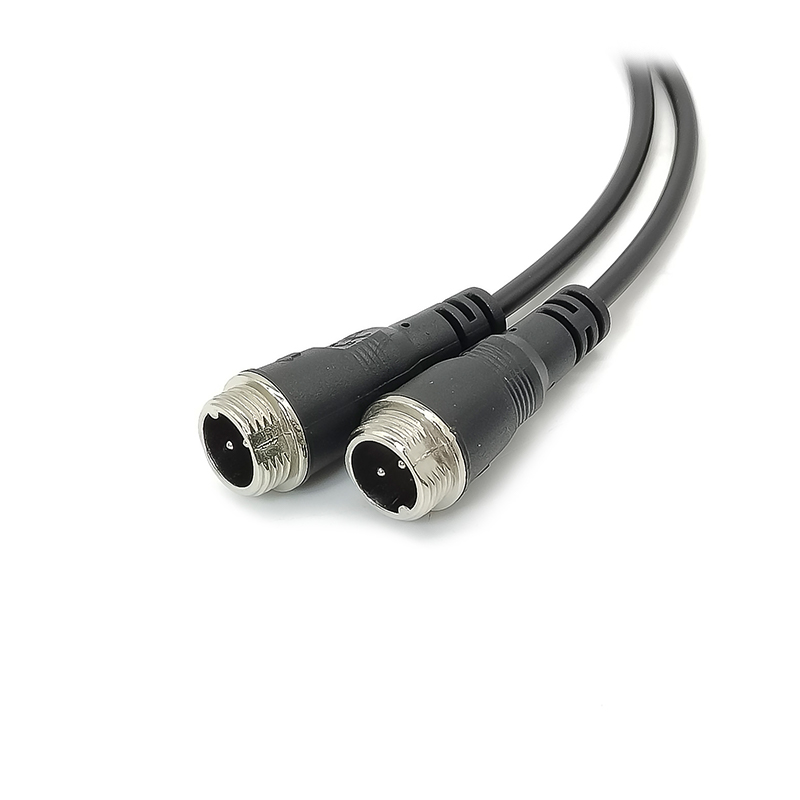 Elecbee GX12 Aviation Connector  2pin  Y Type   Male  to straight  Female  with  20CM Cable